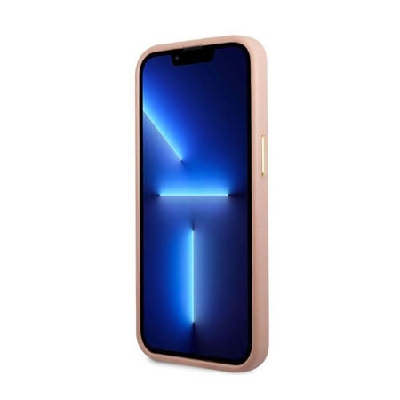 Guess Peony Logo Plate MagSafe - Etui iPhone 13 Pro Max (różowy)