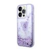 Guess Liquid Glitter Triangle Logo Case – Etui iPhone 14 Pro (fioletowy)