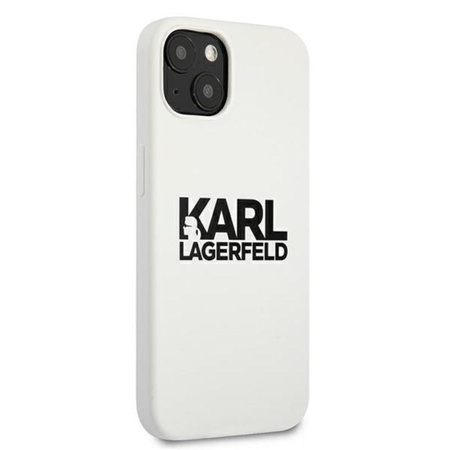 Karl Lagerfeld Silicone Stack Logo - Etui iPhone 13 (biały)