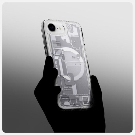 Spigen Ultra Hybrid Mag MagSafe - Etui do iPhone 16e (Zero One White)