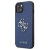 Guess Saffiano 4G Big Silver Logo - Etui iPhone 13 (niebieski)
