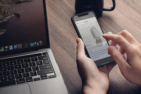 Moshi AirFoil Pro – Elastyczne szkło hybrydowe iPhone 12 / iPhone 12 Pro (czarna ramka)