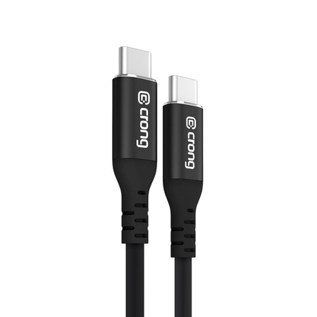 Crong Soft Link - Kabel 100W PD 5A USB-C do USB-C 25cm (czarny)