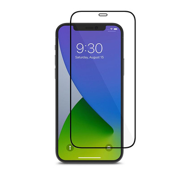 Moshi AirFoil Pro – Elastyczne szkło hybrydowe iPhone 12 / iPhone 12 Pro (czarna ramka)