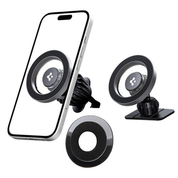Spigen MFT13 Magnetic Dashboard & Vent Car Mount - Magnetyczny uchwyt samochodowy MagSafe (Srebrny)
