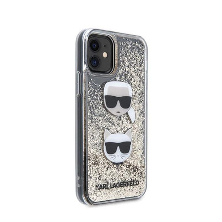 Karl Lagerfeld Liquid Glitter 2 Heads - Etui iPhone 11 (złoty)