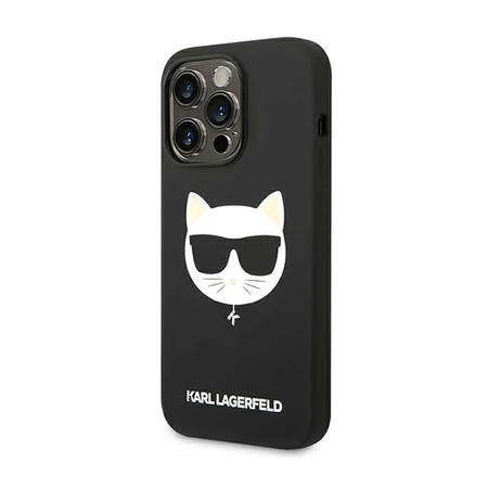 Karl Lagerfeld Choupette Head MagSafe Silicone - Etui iPhone 14 Pro Max (czarny)