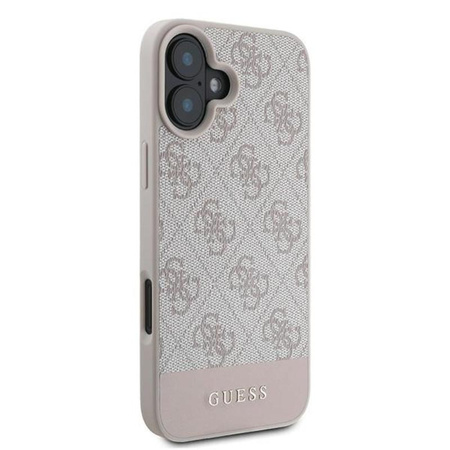 Guess 4G Bottom Stripe - Etui iPhone 16 Plus (różowy)