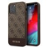Guess 4G Bottom Stripe Collection - Etui iPhone 12 / iPhone 12 Pro (brązowy)