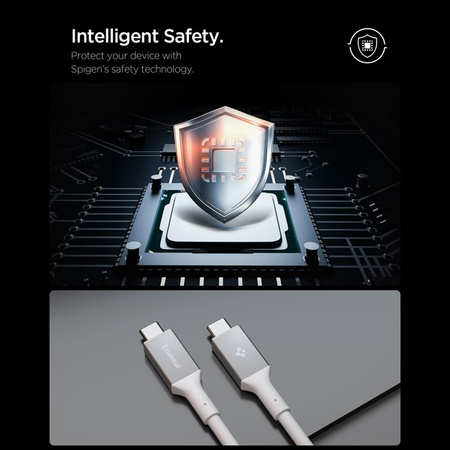 Spigen EB24012CC Essential - Kabel USB-C do USB-C PD 240W 1.2m (Biały)