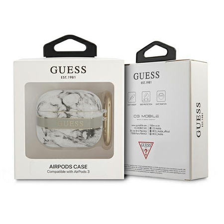 Guess Marble Strap - Etui Airpods 3 (Grey)