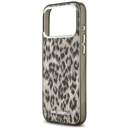 Karl Lagerfeld IML Leopard Pattern MagSafe - Etui iPhone 17 Pro Max (brązowy)