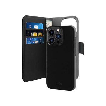 PURO Wallet Detachable - Etui 2w1 iPhone 14 Pro (czarny)