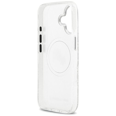 Karl Lagerfeld IML Glitter Karl & Choupette Heads Logo MagSafe - Etui iPhone 17 (szary)