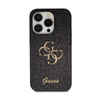 Guess Glitter Script Big 4G - Etui iPhone 14 Pro (czarny)