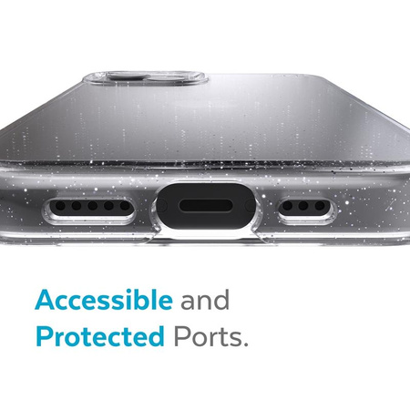 Speck Presidio Perfect-Clear with Glitter - Etui iPhone 13 z powłoką MICROBAN (Clear/Platinum Glitter)