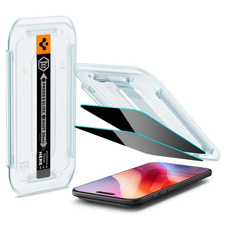 Spigen GLAS.TR EZ FIT Privacy 2-Pack - Szkło hartowane z filtrem prywatyzującym do iPhone Air (2 sztuki)
