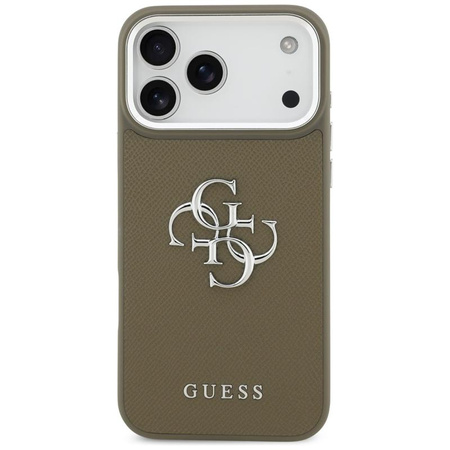Guess Grained Big 4G Classic Logo - Etui iPhone 17 Pro Max (brązowy)