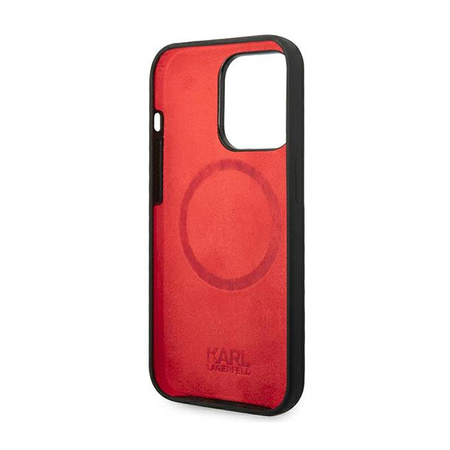 Karl Lagerfeld Silicone Plaque Magsafe - Etui iPhone 14 Pro (czarny)