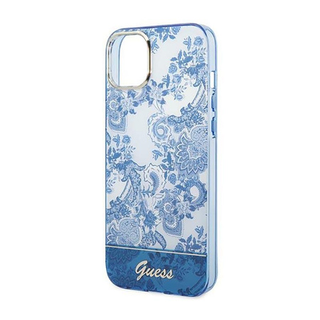 Guess Porcelain Collection - Etui iPhone 14 (niebieski)