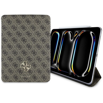 Guess Magnetic 4G Big Logo - Etui iPad Pro 11" M4 (2024) (brązowy)