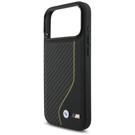 BMW M Carbon Line & Logo MagSafe - Etui iPhone 17 Pro Max (żółty)
