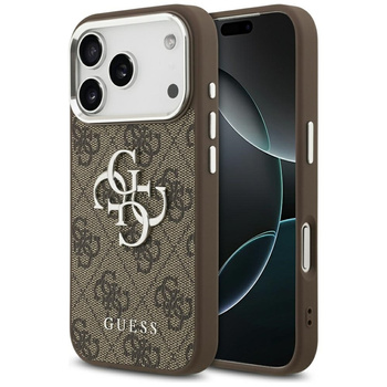 Guess 4G Big 4G Classic Logo - Etui iPhone 17 Pro (brązowy / srebrny)