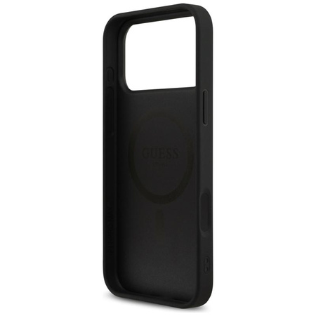 Guess 4G Printed Stripes MagSafe - Etui iPhone 17 Pro Max (czarny)