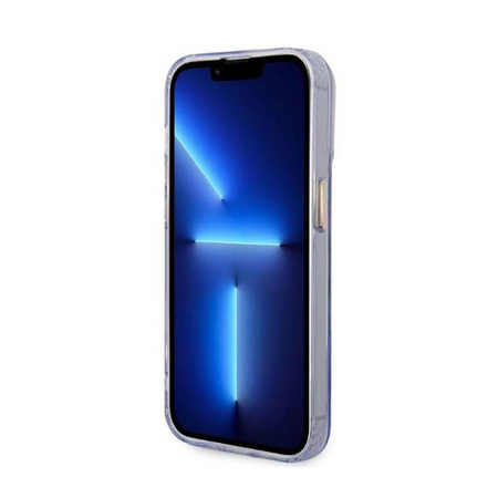 Guess Gold Outline Translucent MagSafe - Etui iPhone 14 Pro Max (fioletowy)