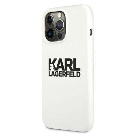 Karl Lagerfeld Silicone Stack Logo - Etui iPhone 13 Pro Max (biały)