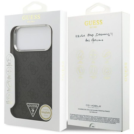 Guess 4G Triangle Logo MagSafe - Etui iPhone 17 Pro Max (czarny)