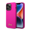 Guess Silicone Vintage - Etui iPhone 14 Pro Max (fuksja)