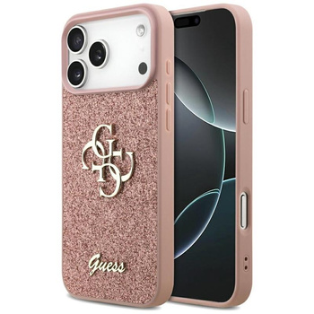Guess Fixed Glitter Big 4G - Etui do iPhone 17 Pro Max (różowy)
