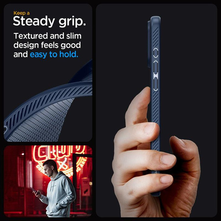 Spigen Liquid Air - Etui do iPhone 15 Pro Max (Navy Blue)