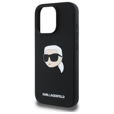 Karl Lagerfeld Silicone Karl Head Print MagSafe - Etui iPhone 16 Pro (czarny)