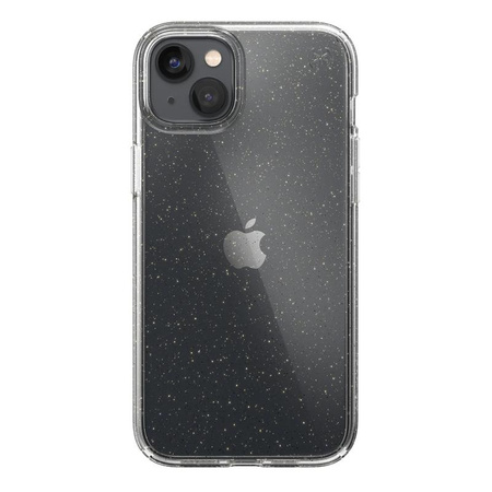 Speck Presidio Perfect-Clear with Glitter - Etui iPhone 14 Plus z powłoką MICROBAN (Clear / Gold Glitter)