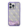 Guess Liquid Glitter Transculent 4G - Etui iPhone 14 Pro Max (Purpurowy)