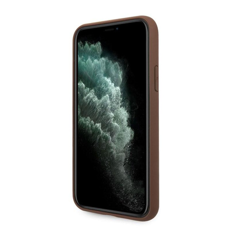 Guess 4G Bottom Stripe Collection - Etui iPhone 11 Pro (brązowy)