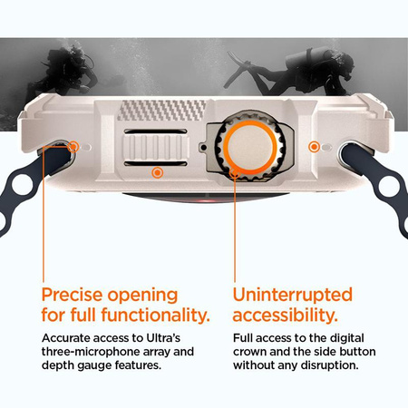 Spigen Rugged Armor - Obudowa do Apple Watch Ultra 1/2 49 mm (Dune Beige)