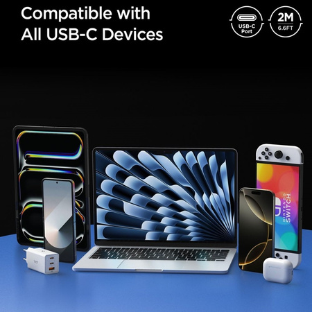 Spigen EB10020CC Essential - Kabel USB-C do USB-C PD 100W 2m (Czarny)