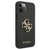 Guess Saffiano 4G Big Metal Logo - Etui iPhone 12 Pro Max (czarny)