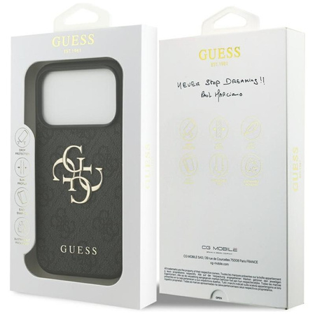 Guess 4G Big Logo - Etui iPhone 17 Pro (czarny)