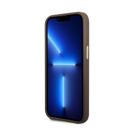 Guess 4G Logo Plate MagSafe - Etui iPhone 13 (brązowy)