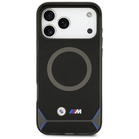 BMW M IML Metal Buttons & Logo MagSafe - Etui iPhone 17 Pro Max (czarny / niebieski)