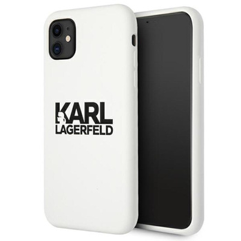 Karl Lagerfeld Silicone Stack Logo - Etui iPhone 11 (biały)