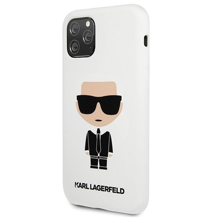 Karl Lagerfeld Fullbody Silicone Iconic - Etui iPhone 11 Pro (White)