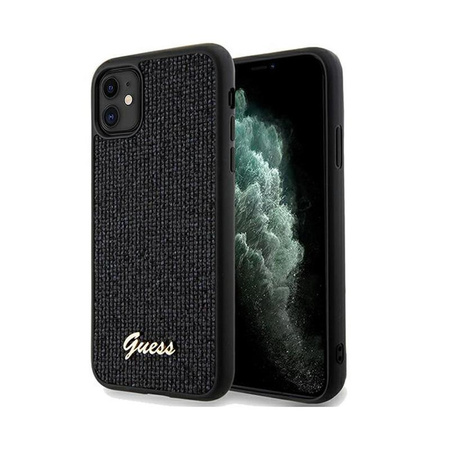 Guess Disco Metal Script - Etui iPhone 11 (czarny)