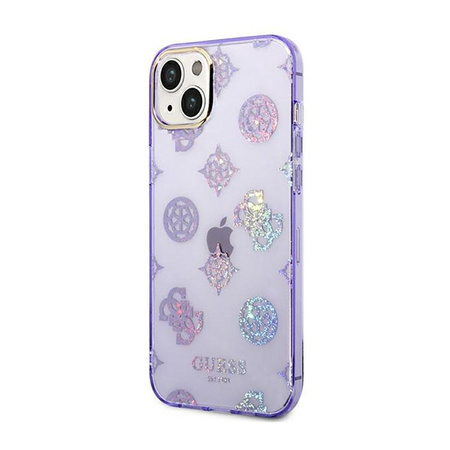 Guess Peony Glitter Case – Etui iPhone 14 Plus (Liliowy)