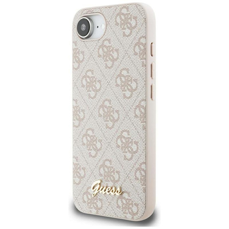 Guess 4G Script Logo MagSafe - Etui do iPhone 16e (różowy)