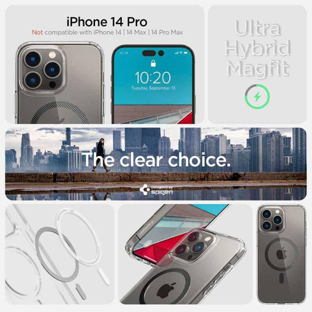 Spigen Ultra Hybrid Mag MagSafe – Etui do iPhone 14 Pro (Carbon Fiber)